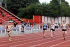 Samantha Coleby (Durham City) winning the 100 metres at the Gateshead Tartan Games Open.